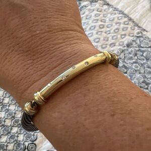 Cable bangle with diamonds by David Yurman